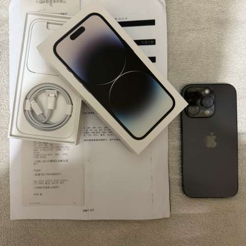 Apple iPhone 14pro iPhone14pro 14pro 14 pro 黑色 256Gb 6.1吋