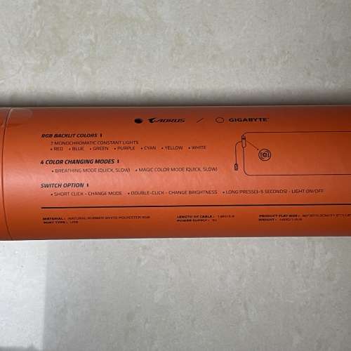 全新 AORUS RGB GAMING MOUSE PAD