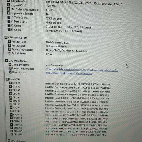 Intel Core i9 -11900k