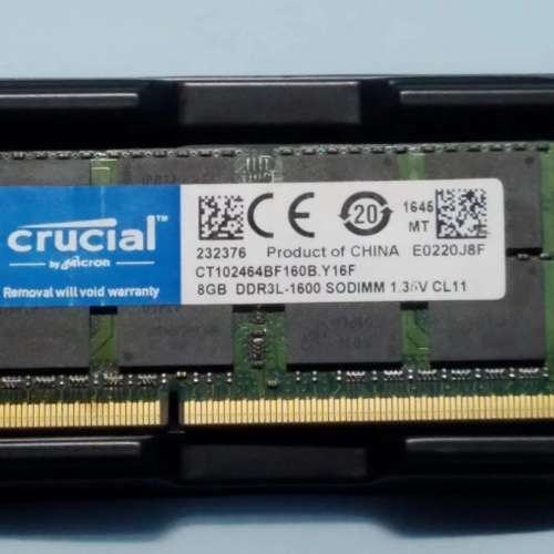 CRUCIAL 8GB DDR3L 1600 1.35V NOTEBOOK RAM