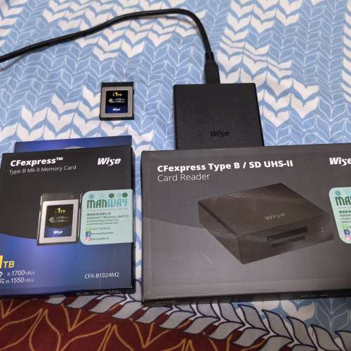 Wise 99.9% new cf express type b 1TB 行 連讀卡器