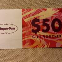 Haagen Dazs 現金券 $50