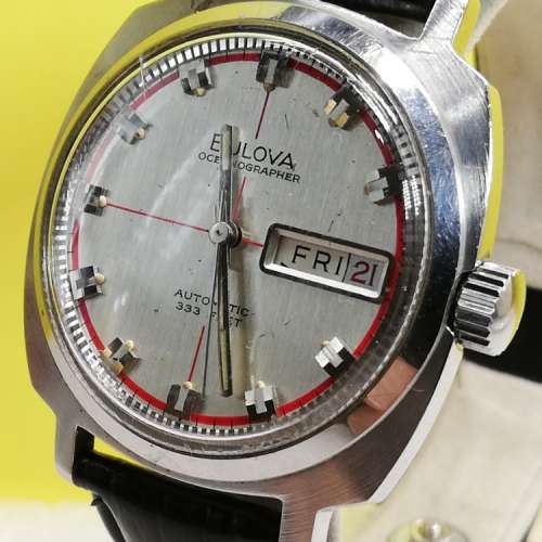Vintage Bulova 自動機械腕錶.