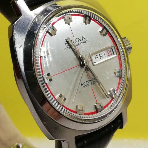 Vintage Bulova 自動機械腕錶.