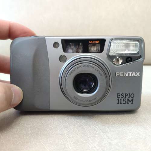 Pentax Espio 115M 新淨灰色 中古菲林相機 菲林機 38-115mm Film P&S Point Shoot ...