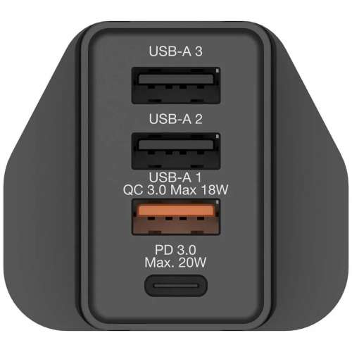 全新香港行貨 Verbatim 4 port 30W PD & QC 3.0 USB Charger 快速充電器