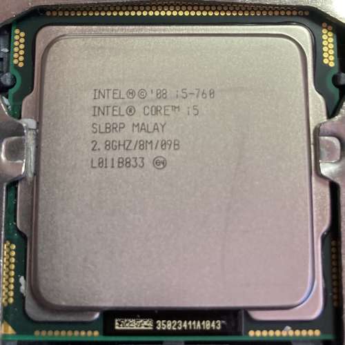 新淨 Intel® Core™ i5-760 Quad-Core CPU 2.8GHz 四核 處理器