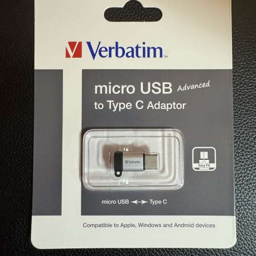 erbatim Micro USB to Type C Adaptor 65248