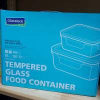 消費券大優惠! 全新 韓國進口Glasslock 鋼化玻璃保鮮盒連蓋五件套裝 食物盒 密封盒