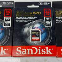 Sandisk Extreme Pro SDHC UHS-II Card upto 280MBS 16G/32G/64G 記憶卡