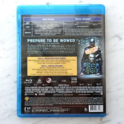蝙蝠俠 黑夜之神 Batman The Dark Knight 2008 Blu-ray 藍光 正版港版 繁中 試機天...