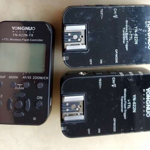 永諾 Yongnuo YN-622N 無線引閃控制器/觸發器 一組三件 for Nikon 附燈架一支