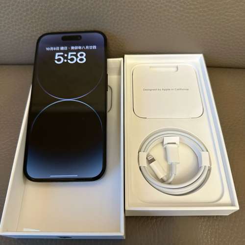 完美無花 香港行貨 iPhone 14 pro Space Black 太空黑色 512 GB