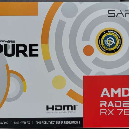 全新未開行貨有保 Sapphire Pure AMD RX 7800 XT 16GB non 6700 6800 3070 3080 4070