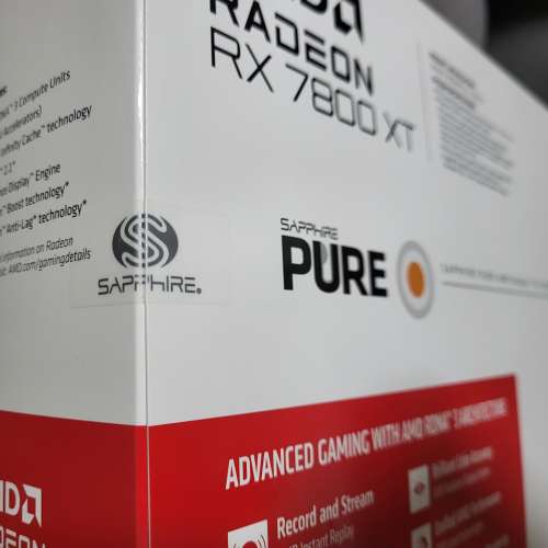 全新未開行貨有保 Sapphire Pure AMD RX 7800 XT 16GB non 6700 6800 3070 3080 4070