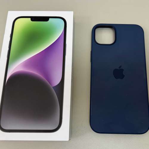 iPhone 14plus black 98%new 128G 有保養 有盒全齊