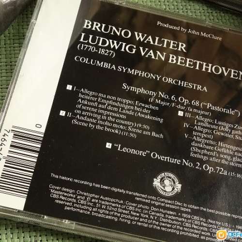 殿堂級CD complete Beethoven sym 1-9/bruno walter $1500