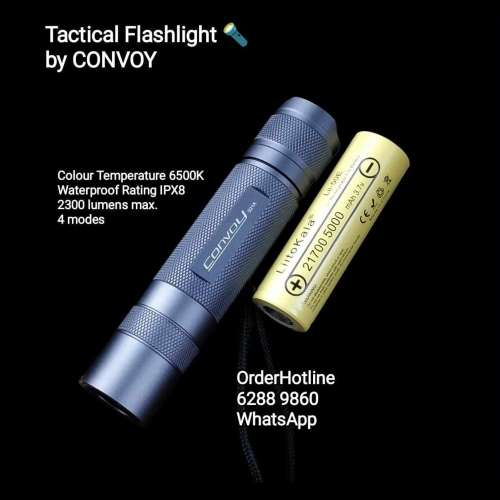 Convoy 戰術強光電筒 2300流明. 不包括鋰電池&充電器。Flashlight alone. Li-ion c...