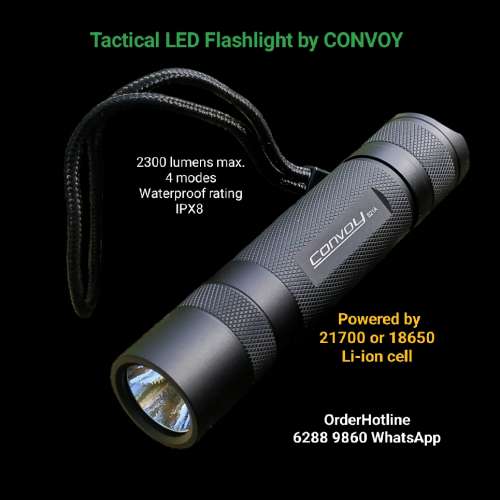 Convoy 戰術強光電筒 2300流明. 不包括鋰電池&充電器。Flashlight alone. Li-ion c...