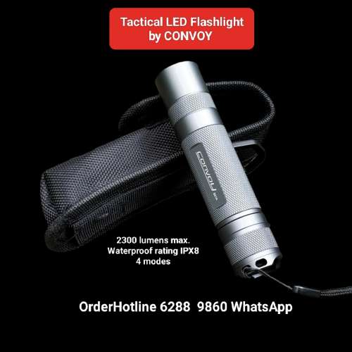 Convoy 戰術強光電筒 2300流明. 不包括鋰電池&充電器。Flashlight alone. Li-ion c...