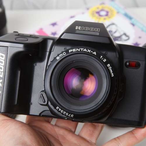 Ricoh 菲林相機 + Pentax 50mm 多配件 極新～！