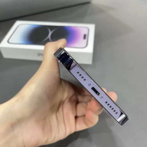 100%NewiPhone14 Pro Max 256GB紫色香港行 貨 Apple保養至2024年 7月28日 全套有盒...