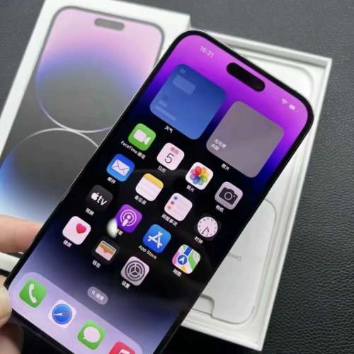 港版 Apple iPhone 14 Pro Max 256G 暗紫色6.7寸大螢幕，買翻極少用，同全新一樣，...