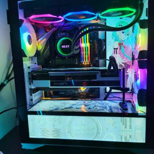 高端RGB 水冷i7 第8代 電競高階遊戲打機剪片台式主機，高配16G 記憶體，Radeon R9 ...