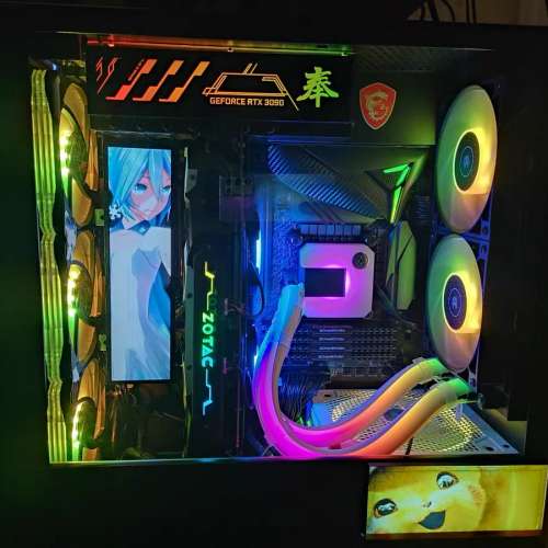 RGB水冷遊戲電腦主機九代i7-第9代/144hz高刷電競/遊戲. 剪片獨顯 4G/16g內存/1TB S...