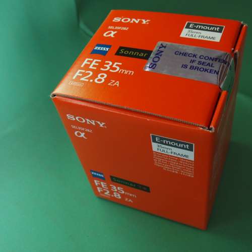 Sony Carl Zeiss Sonnar T* FE 35mm F2.8 ZA 全新未拆封條 A7 A9用