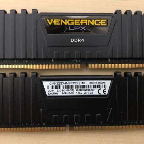 Corsair Vengence DDR4  3200Mhz  16GB x2 = 32GB