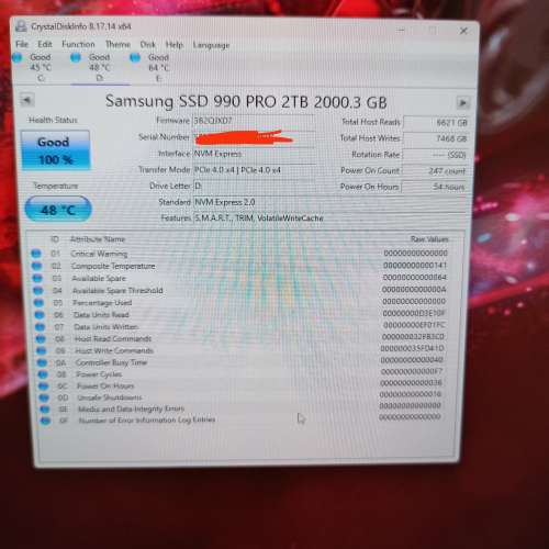 Samsung 990PRO 2TB SSD 美水