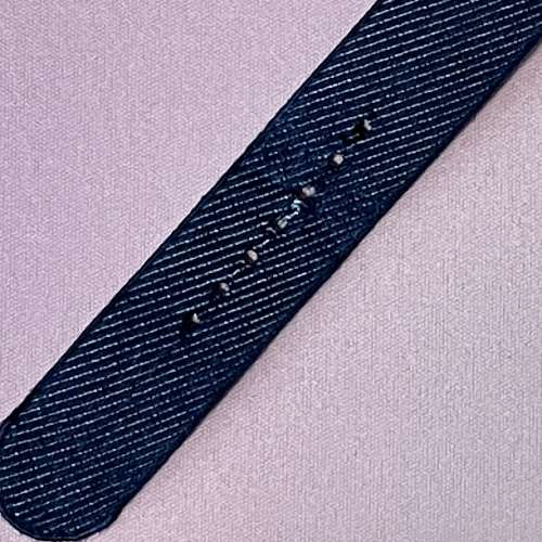 Tudor Blue Fabric NATO Strap with Tang Clasp for Black Bay Chrono
