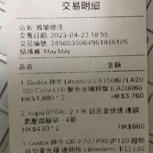 Godox litemons la200 bi 兩隻連單據其他配套有保養 2024四月