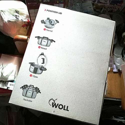 WOLL 24cm 7.9L 不銹鋼雙耳湯鍋連蓋一個 (100%全新)