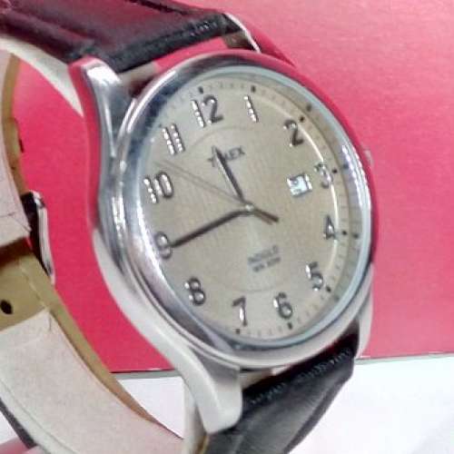 Timex 石英鋼皮帶腕錶