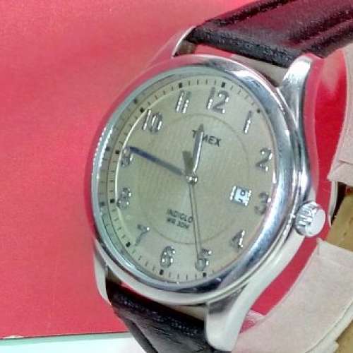 Timex 石英鋼皮帶腕錶