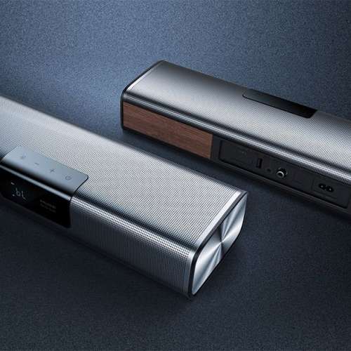 Live1 Soundbar 全金屬木製聲音 2.0 聲道家庭影院電視音頻藍牙 5.0 揚聲器 1年原廠保...