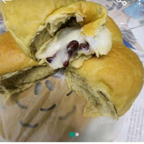 抹茶麻薯紅豆面包