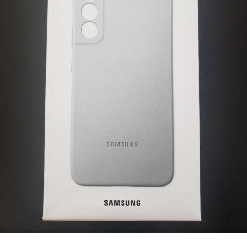 Samsung S22+ 真皮套 淺灰色