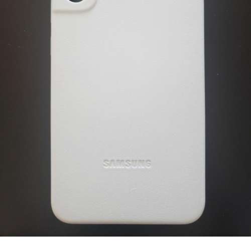 Samsung S22+ 真皮套 淺灰色