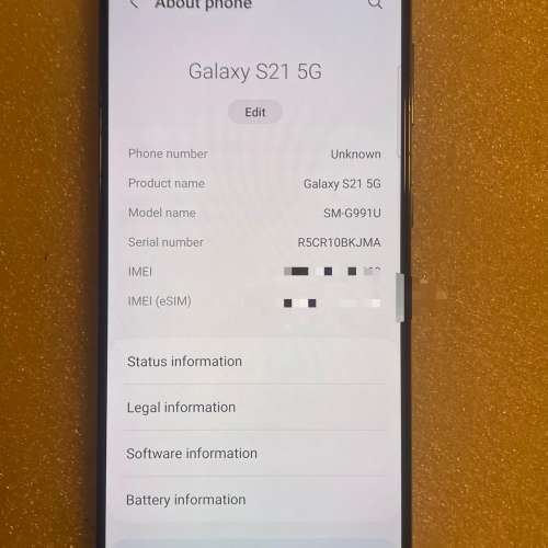 Samsung Galaxy S21 5G (G991U) 有中文