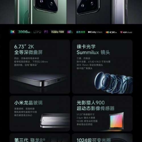 （少量現貨）全新🆕 MI 小米14 Pro 全網 12/16+256/512/1TB 另有鈦金屬特别版 光影...