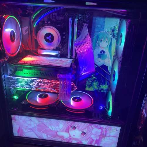 電競RGB水冷英特爾(Intel) i7 7700 7代電腦主機 92萬跑分 ，R9 370 4G 遊戲獨立顯示...