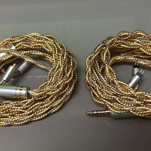 (限量產品)[2023高級視廳音響展](耳機展)(耳機線名:金龍)CNC車床切割，金銀銅箔絲耳...