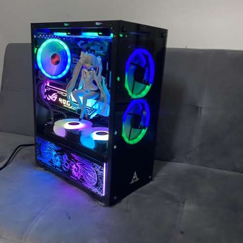 高端RGB水冷i7 7700 電競高階遊戲打機剪片台式電腦主機，頂配16G 記憶體，1TB Sams...