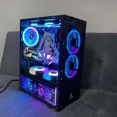 高端RGB水冷i7 7700 電競高階遊戲打機剪片台式電腦主機，頂配16G 記憶體，1TB Sams...