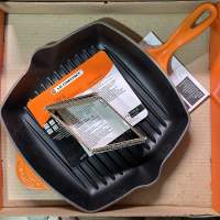 全新 Le Creuset  正方形連手柄琺瑯鑄鐵燒 26cm 橙色