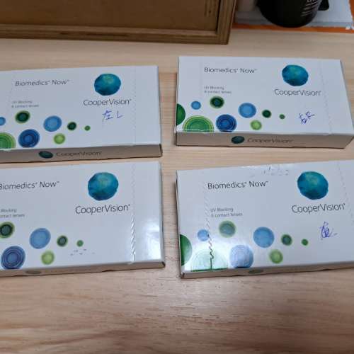 Biomedics Now 每月拋棄形隱形眼鏡  3款度數 共有4盒 （全要$250）