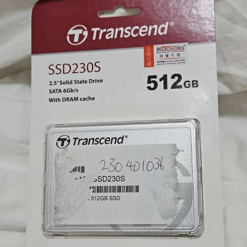 全新 Transcend 512GB SSD